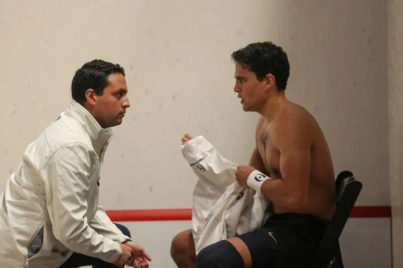A moment from the academy’s competitive squash gallery